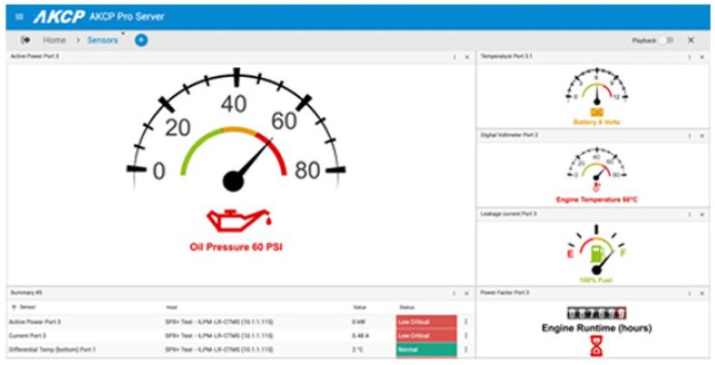 AKCP Pro Server - Features - Sensor Messungen
