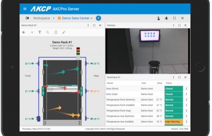 AKCP L-DCIM - Tablet Ansicht 1