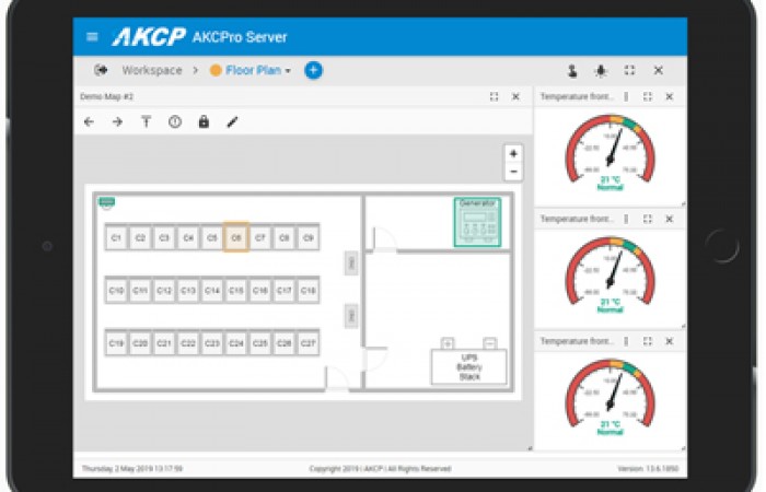 AKCP L-DCIM - Tablet Ansicht 2